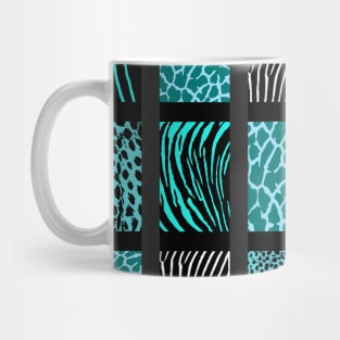 Teal Mixed Animal Print Mug